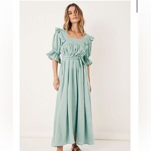Spell Mae Linen Gown -Seafoam size XS NWT